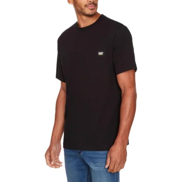 Caterpillar NWT Mens Black Short Sleeve Crew Neck Pocket T-Shirt, M, New - Picture 4 of 12